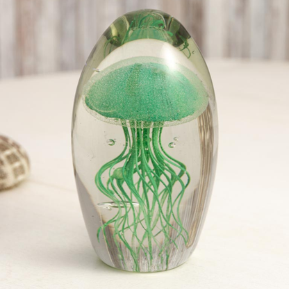 Glass Paperweight Jellyfish in 5 Colours