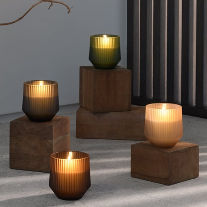 LED Scented Glass Candle in 4 Scents