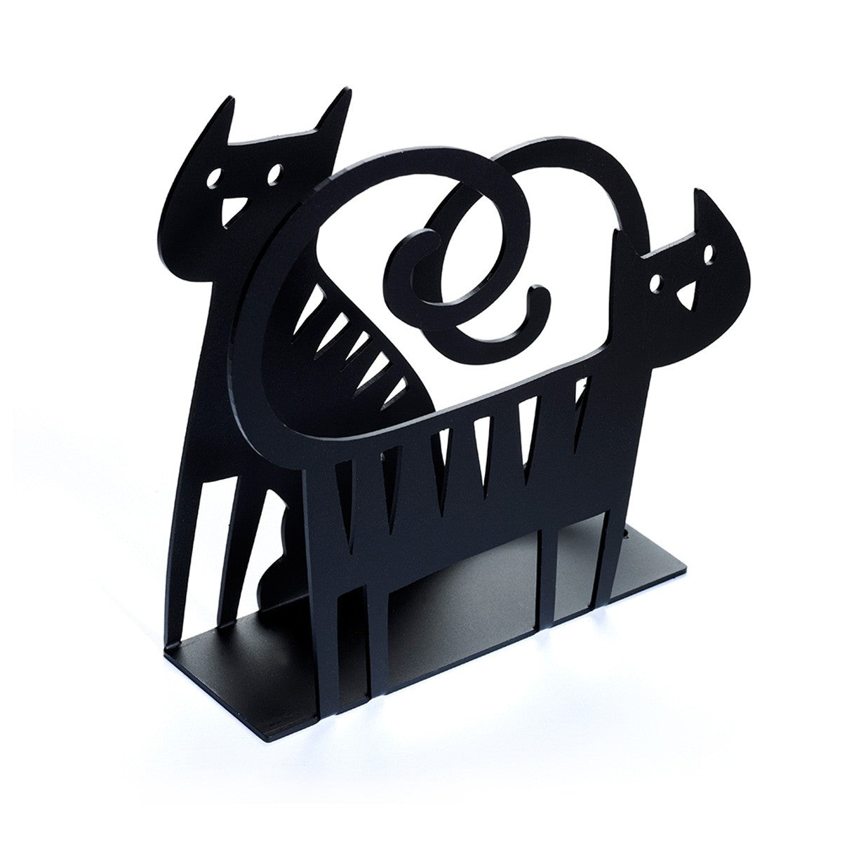 Black Cat Metal Napkin Holder