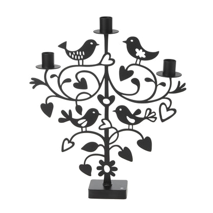 lovebirds romantic candelabra candle holder swedish designed ironwork 