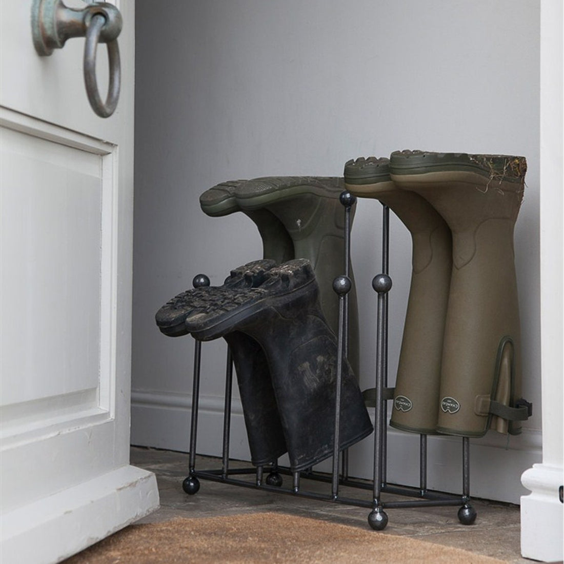 steel welly stand practical home storage from the blue door. Wellington boot storage 