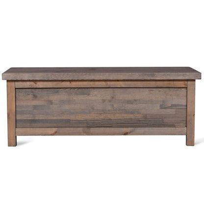 hallway storage bench relaxed rustic style 