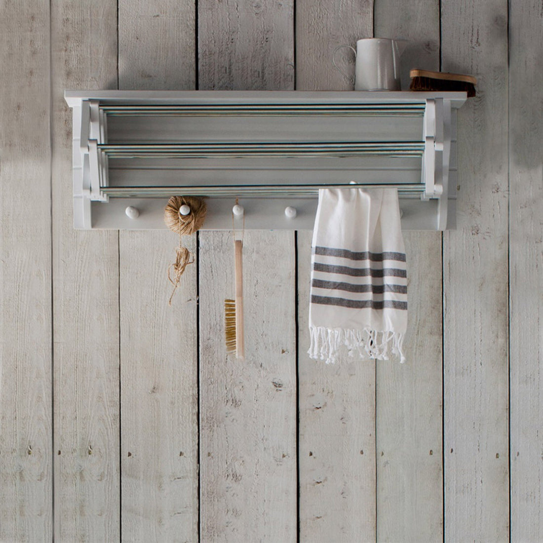Extendable Timber Clothes Dryer - Wall Mounted