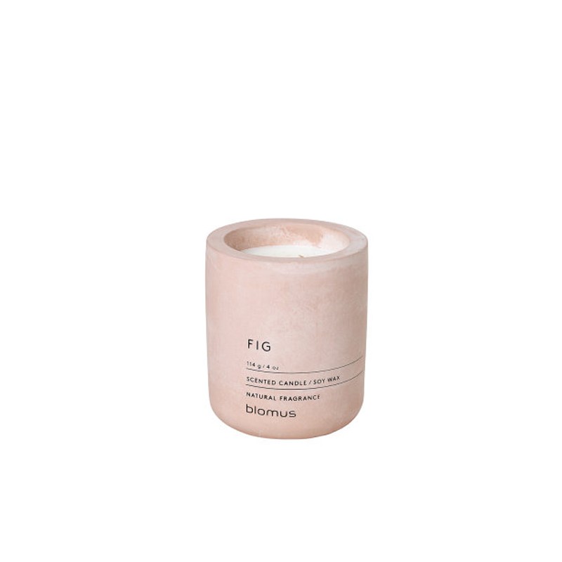 Small 4 oz fig scented candle with concrete surround 