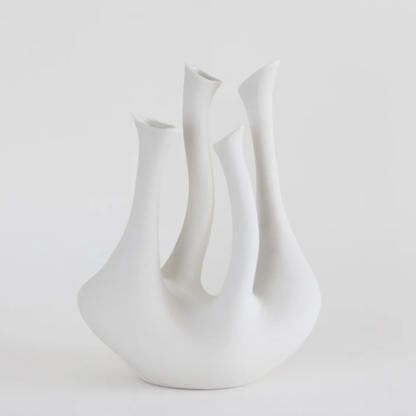 White Dancer Porcelain Vase