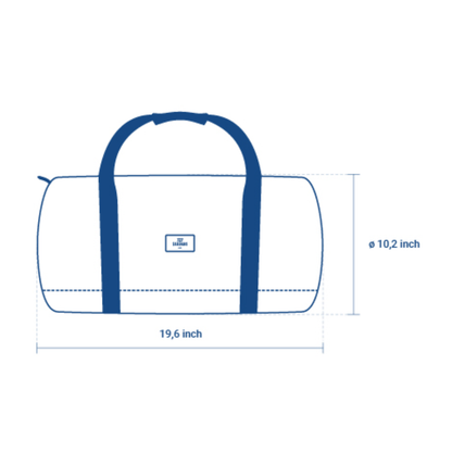 Recycled Sail Duffel Bag in Light Grey