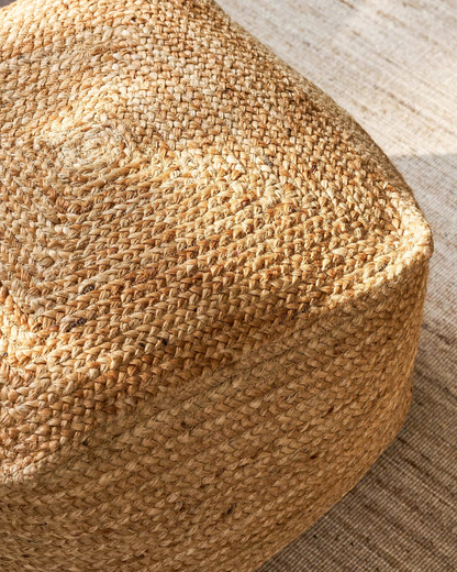Square Foot Stool in Jute