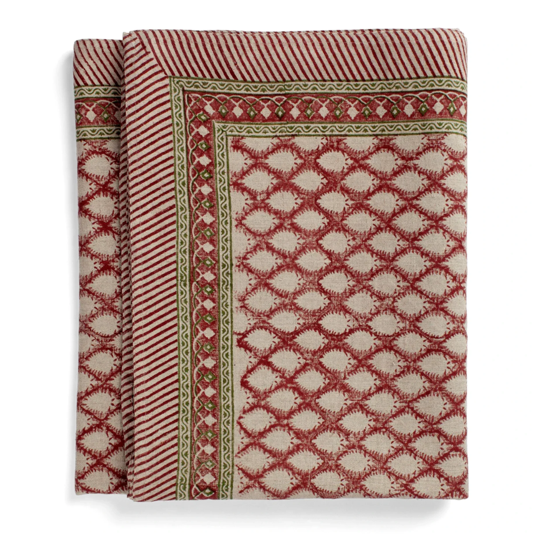 Red Cypress Tablecloth in 2 Sizes