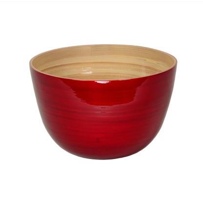 Red Bamboo Bowl in 3 Sizes