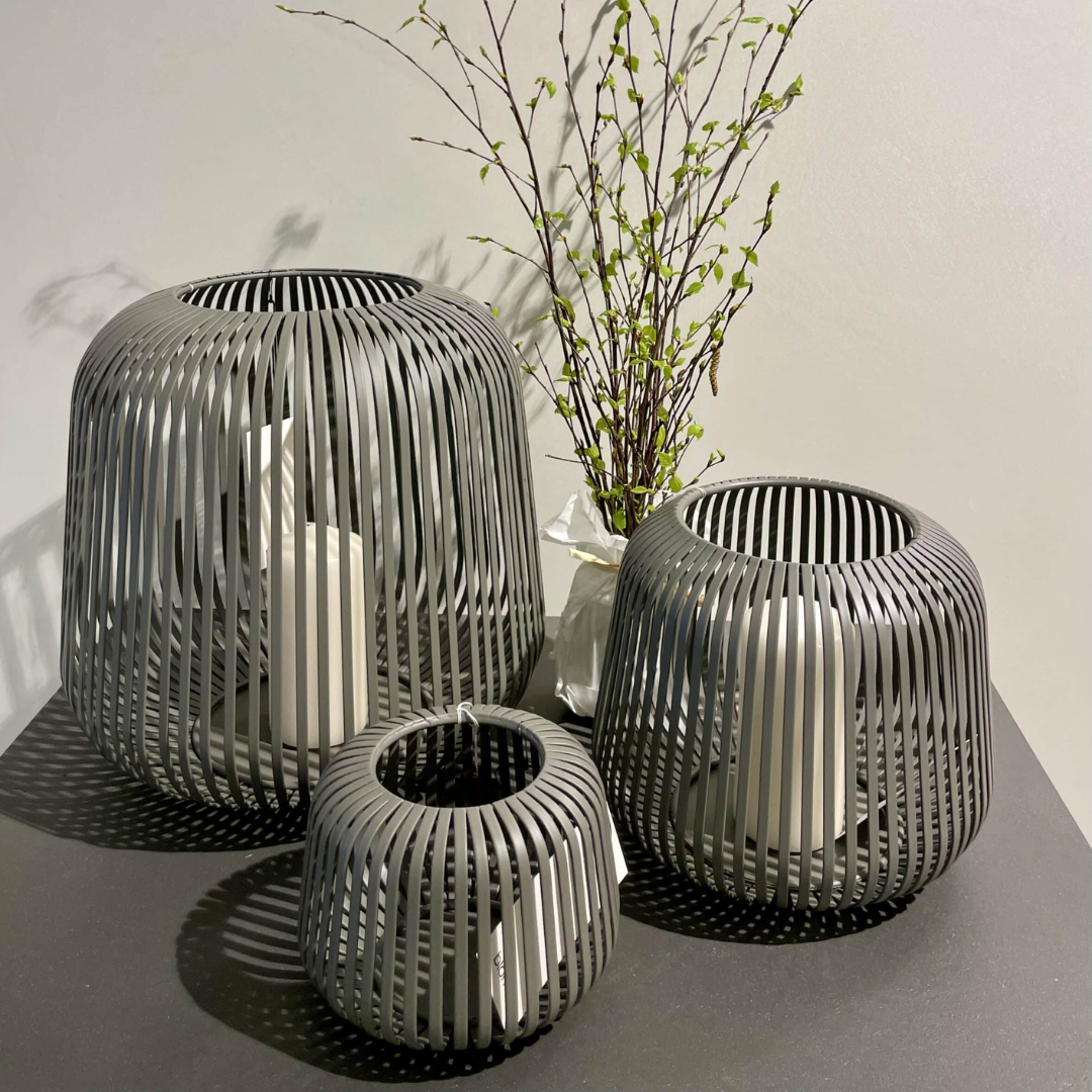 Grey Elegant Lantern in 3 Sizes