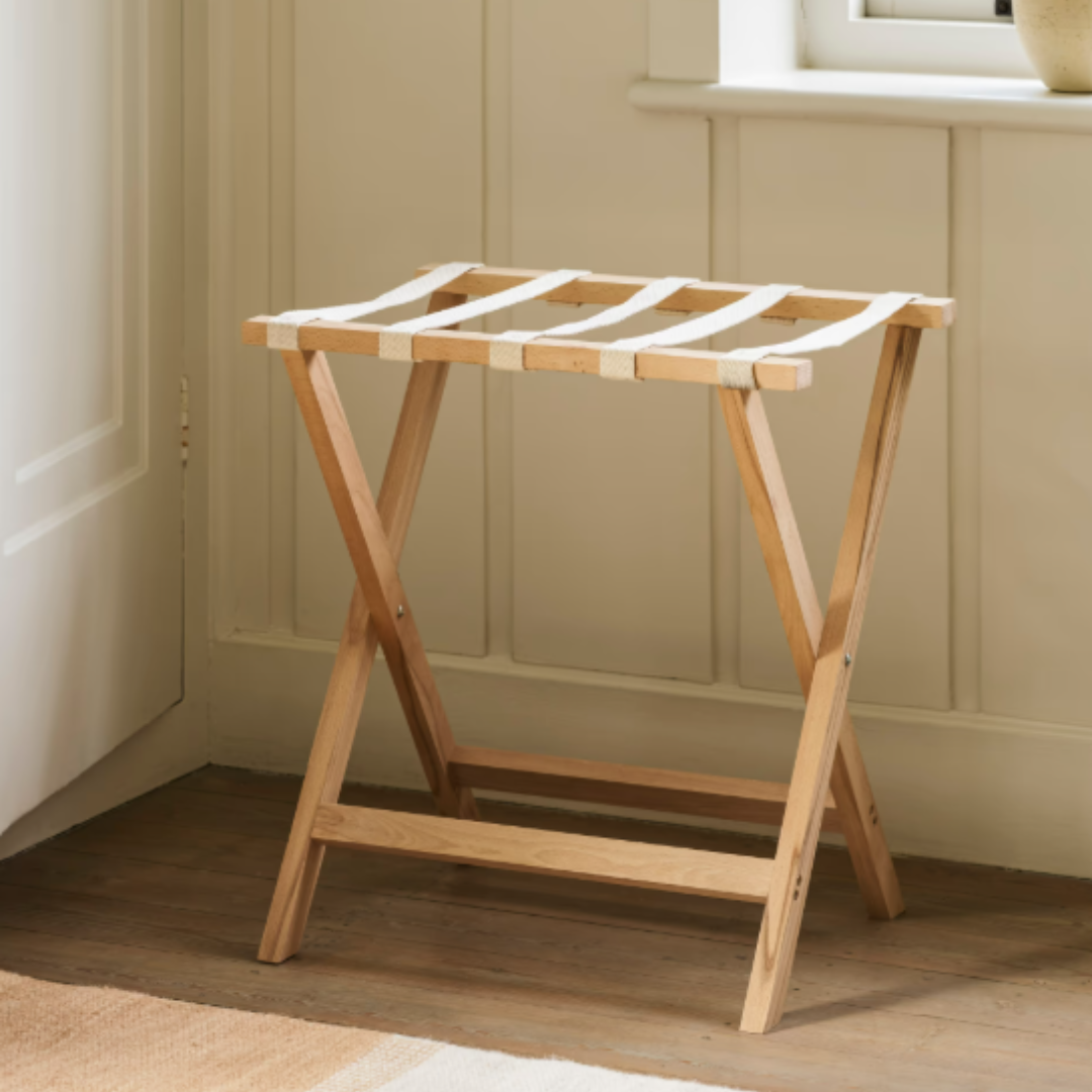 Folding Luggage Rack in Beech