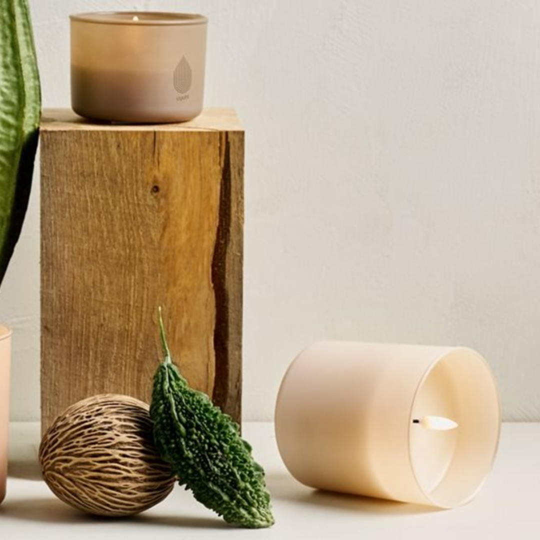 LED Frosted Unscented Glass Candle in 3 Colours