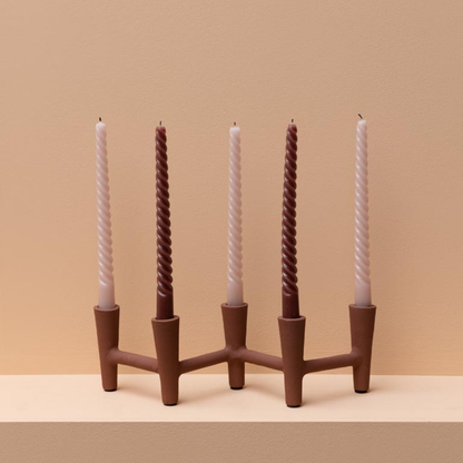 Terracotta 5 Candle Candelabra