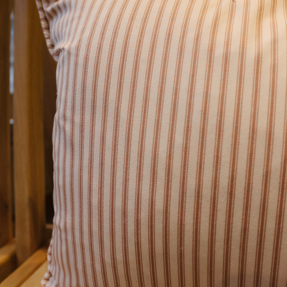 Ticking Stripe Powder Ian Mankin Cushion 50 x 35cm