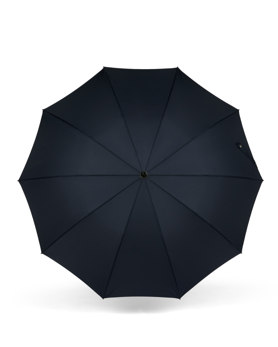 Navy Blue Umbrella with Wood Handle