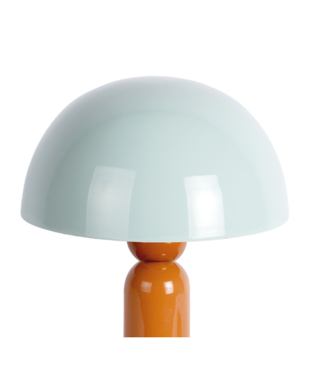 Desert Orange with Misty Blue Iron Table Lamp