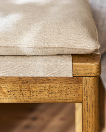 Ash Bench with Cushion