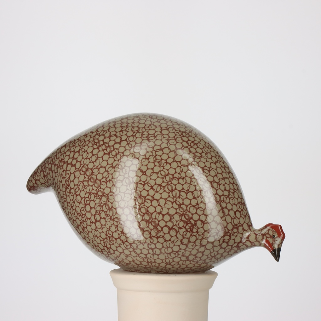 Grey Speckled Bordeaux Guinea Fowl