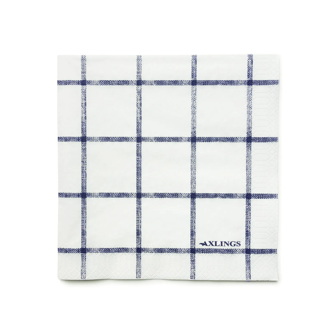50 Paper Napkins Check - 4 colours