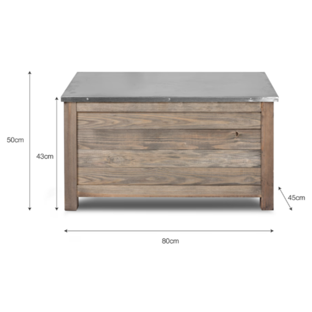 Outdoor Zinc Storage Box - 2 sizes