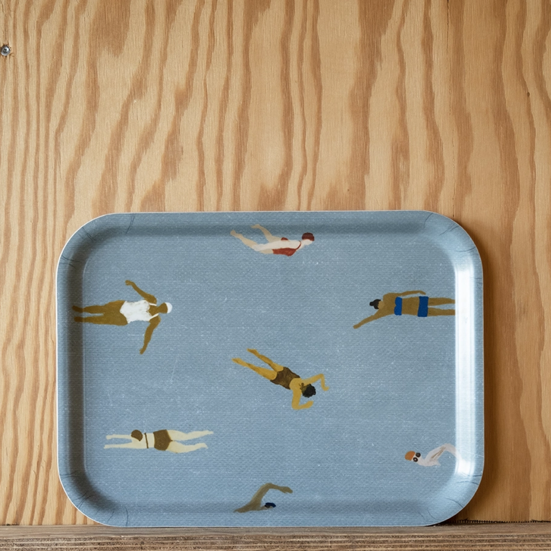 Small Tray 20 x 27cm in Golfers or Swimmers Pattern