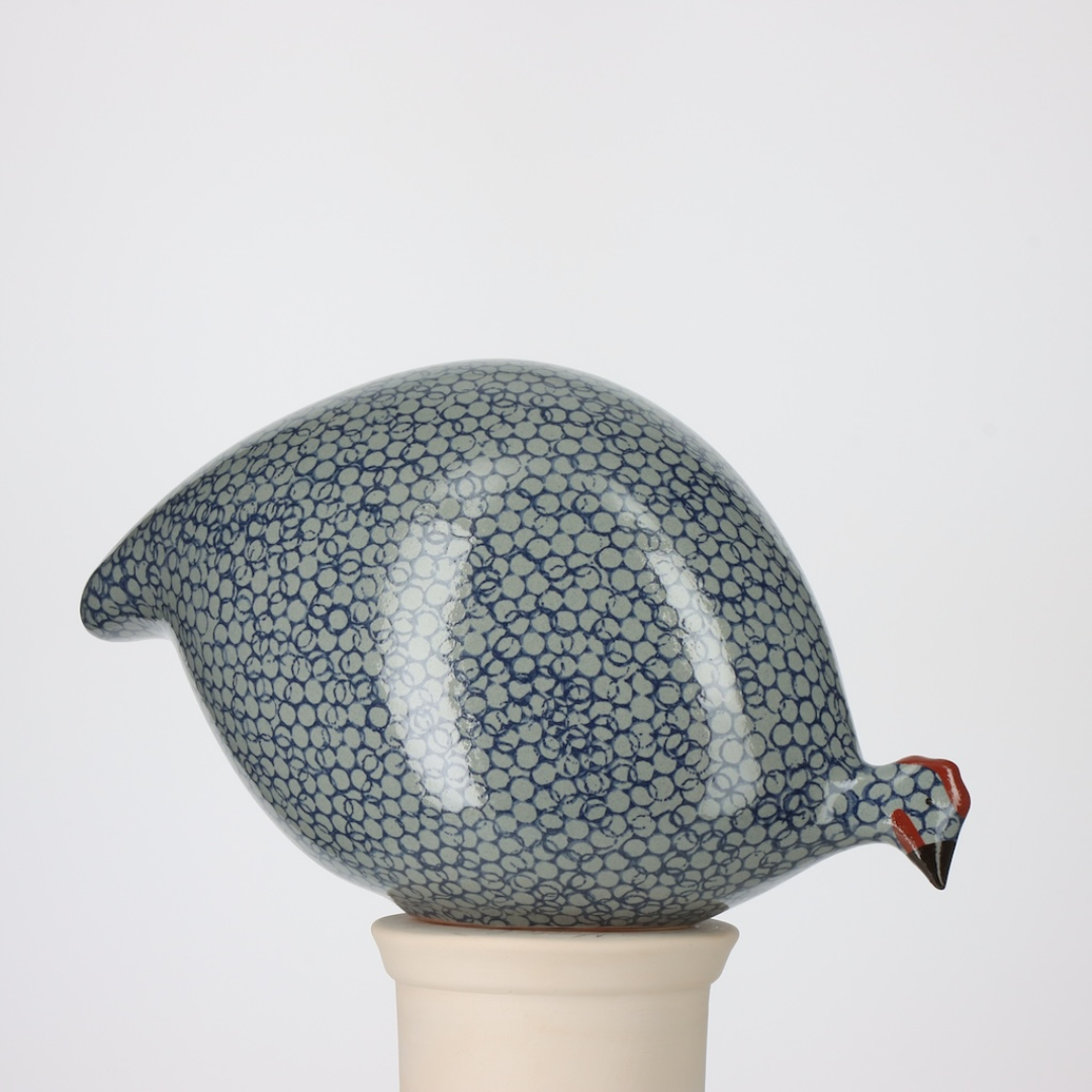 Blue Speckled Cobalt Guinea Fowl
