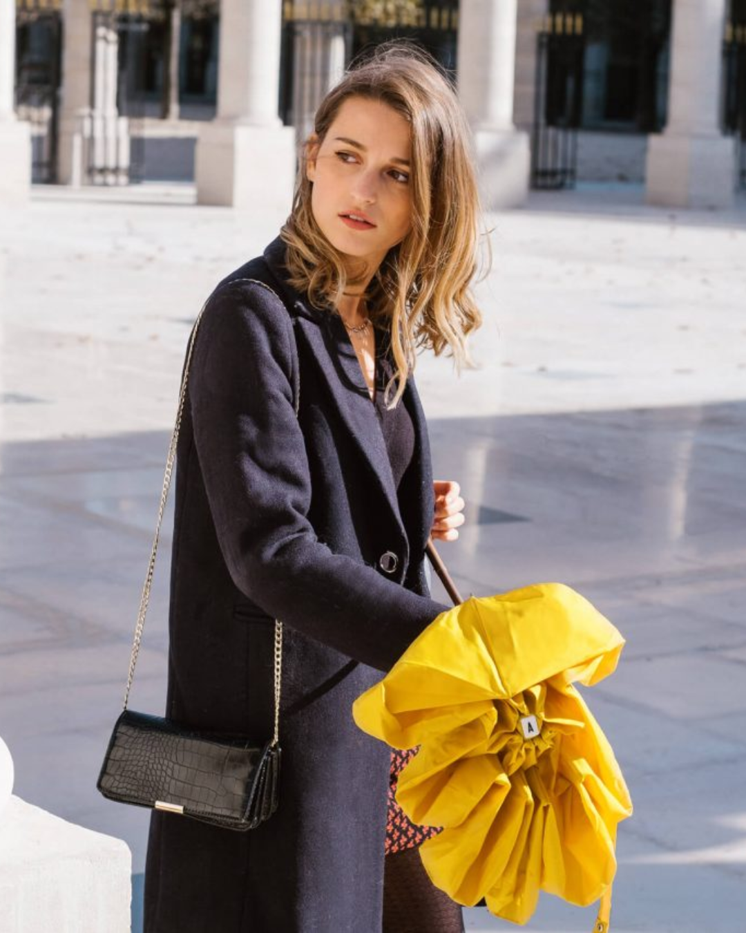Solid Yellow Compact Umbrella