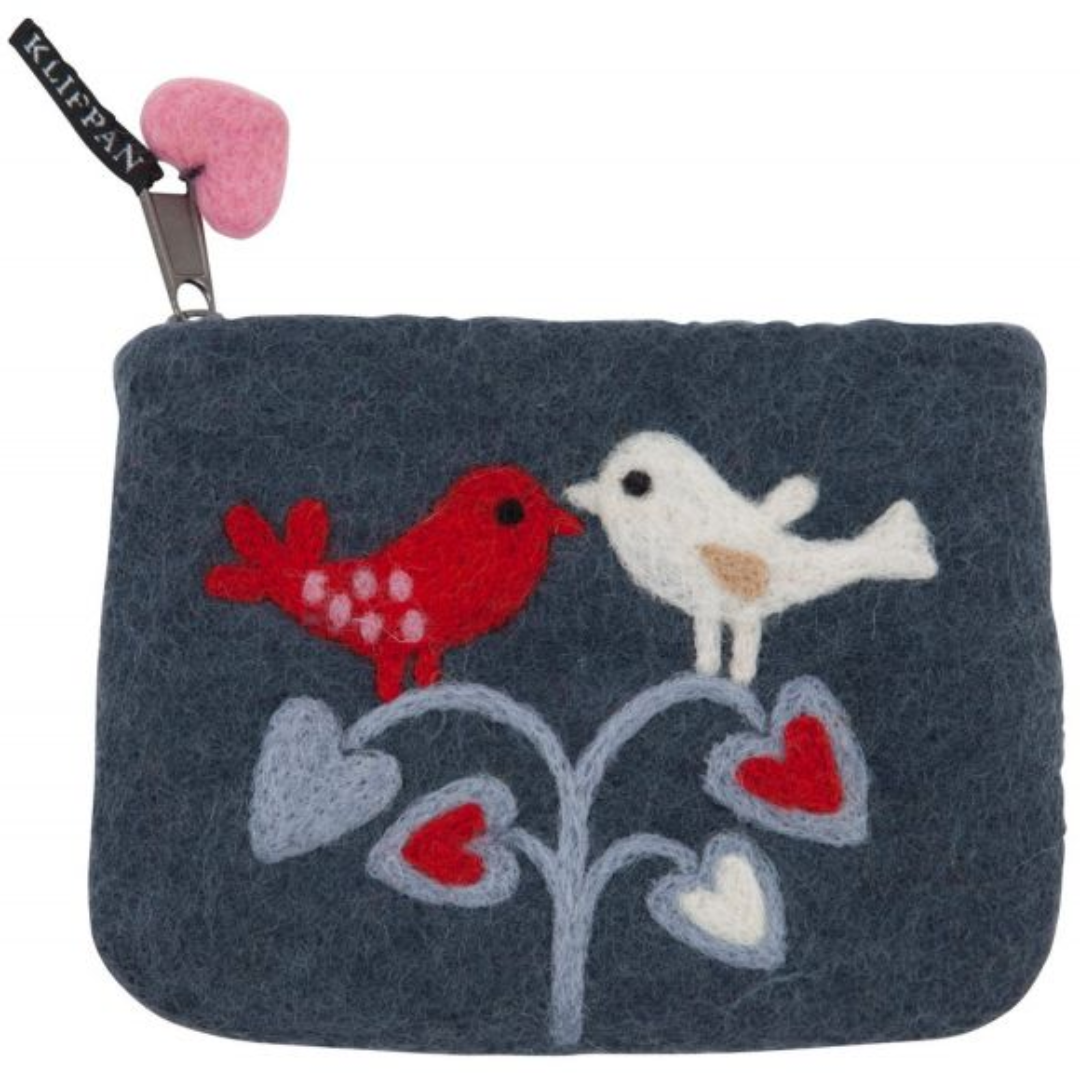 Small Felt Purse in 2 Bird Designs