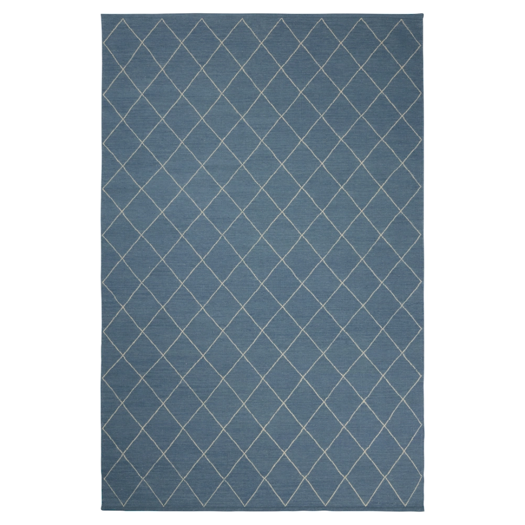 Diamond Rug Sky Blue &amp; Off White in 2 Sizes