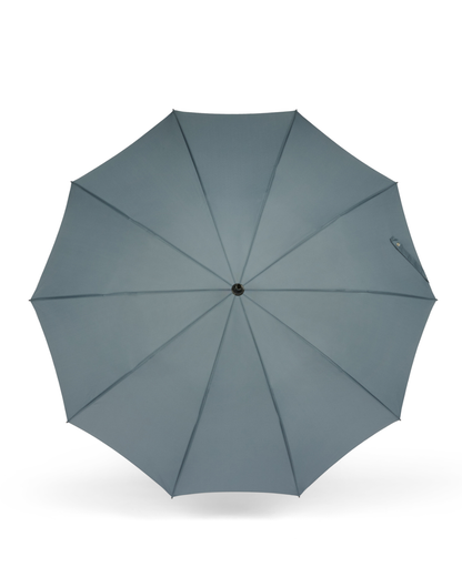 Sky Blue Umbrella with Wood Handle