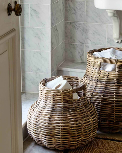 Rattan Round Storage Basket Small