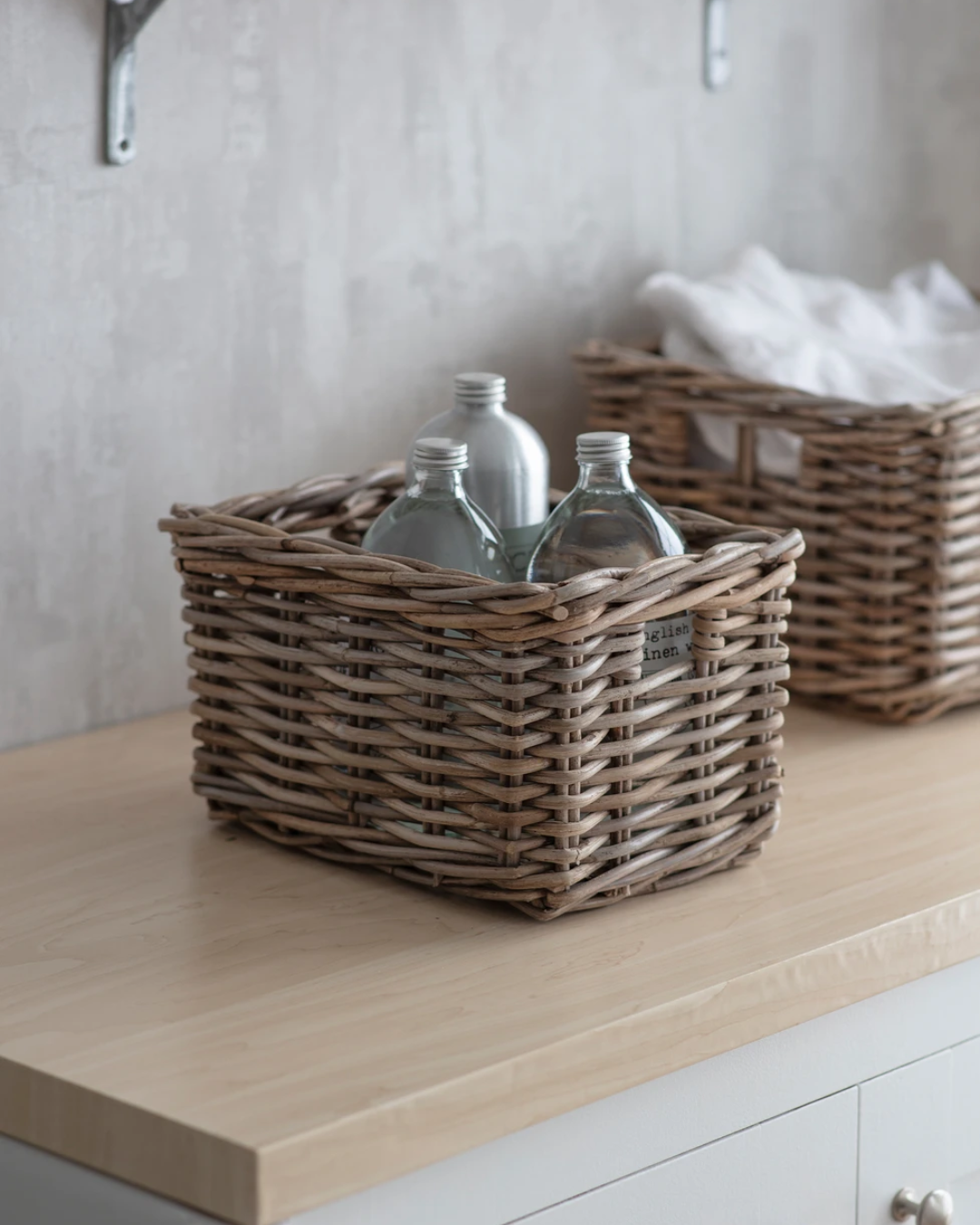 Rustic Rattan Storage Basket in 2 Sizes