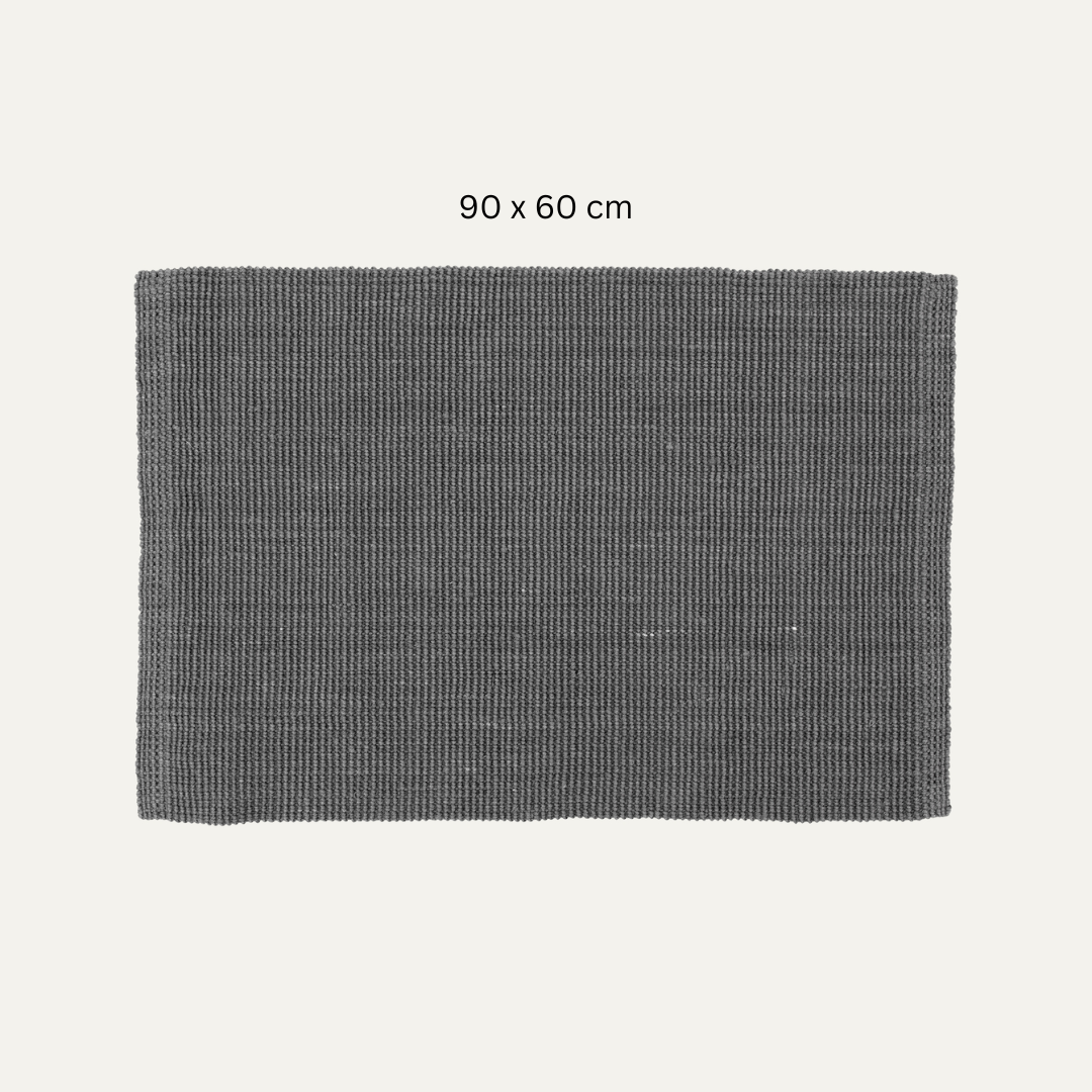 Dark Grey Jute Rug - 3 sizes