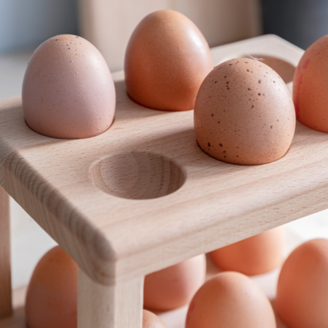 Wood Egg Rack Holder