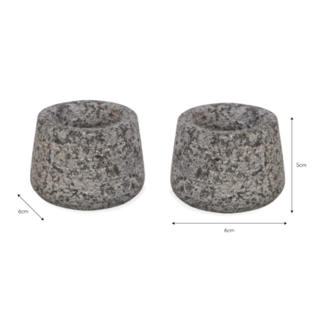 Granite Tealight Holder Set Of 2