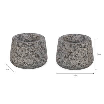 Granite Tealight Holder Set Of 2