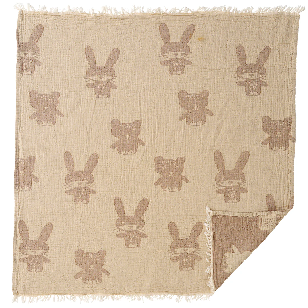 Cotton Animal Blanket in 3 Colours