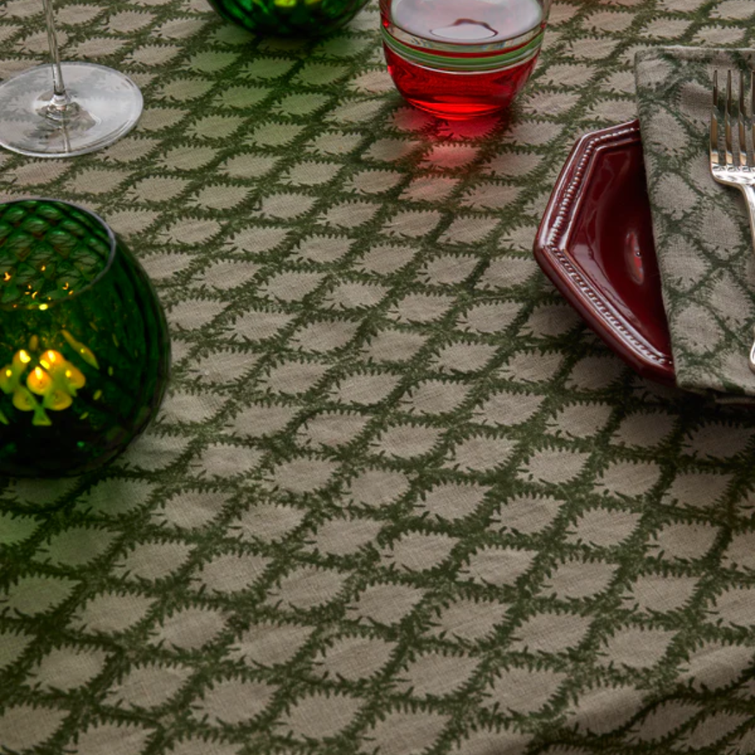 Green Cypress Tablecloth in 2 Sizes