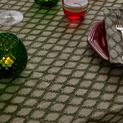 Green Cypress Tablecloth in 2 Sizes