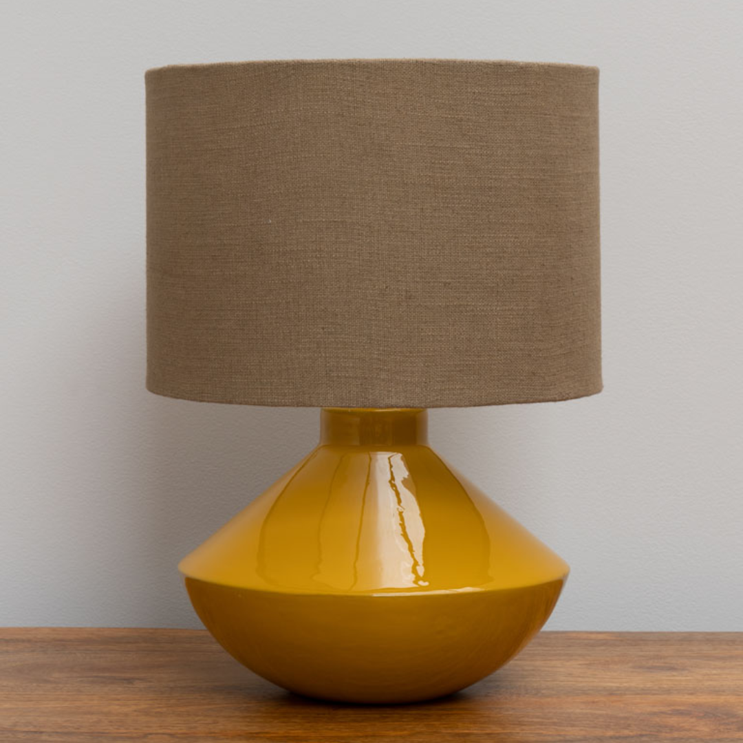 Yellow Flared Table Lamp