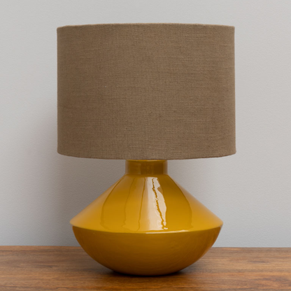 Yellow Flared Table Lamp