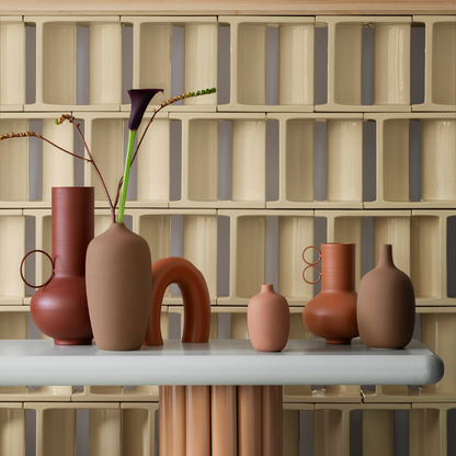Indian Tan Ceramic Vase in 2 Sizes
