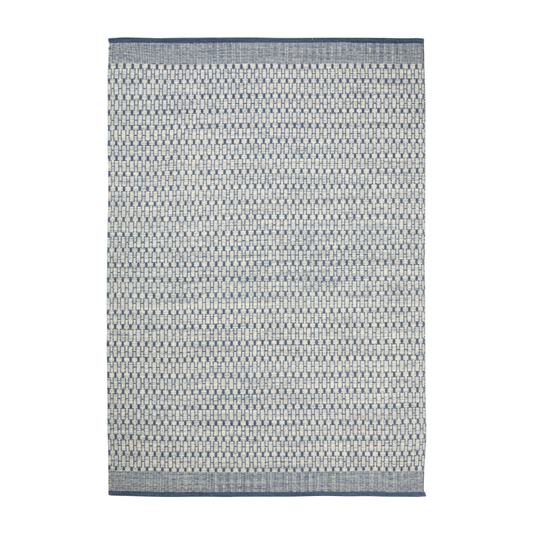 Nordic Geometric Rug in Blue &amp; Off White - 3 sizes
