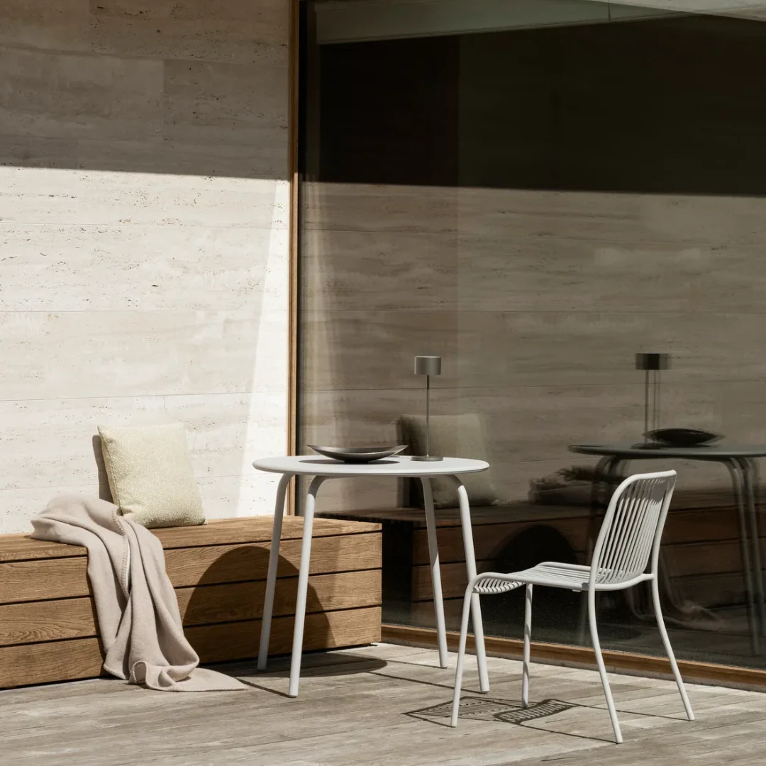 Outdoor Wire Chair Armless with Seat Rest in 2 Colours