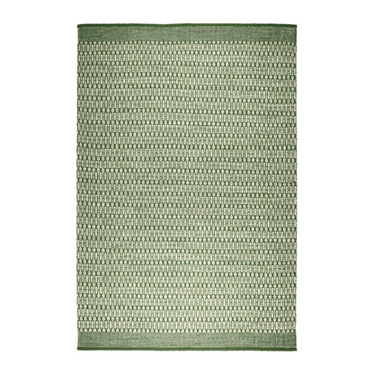 Nordic Geometric Rug in Green &amp; Off White - 3 sizes