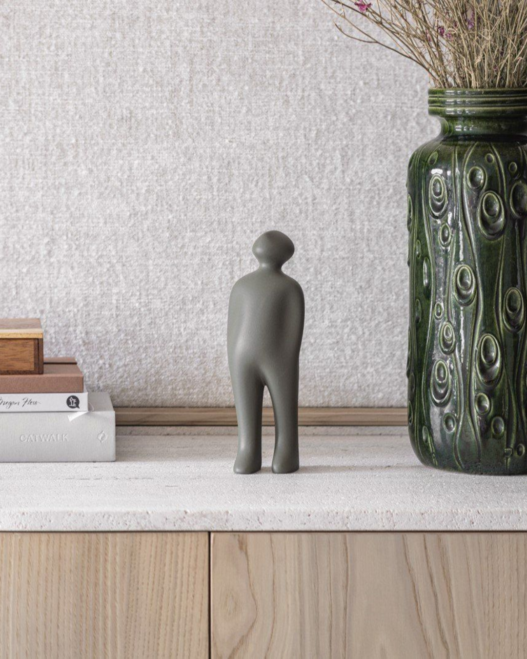 Olive Green Ceramic Figure in 2 Sizes