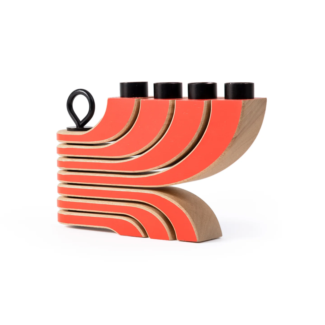Foldable Four Arm Candle Holder in 2 Colours
