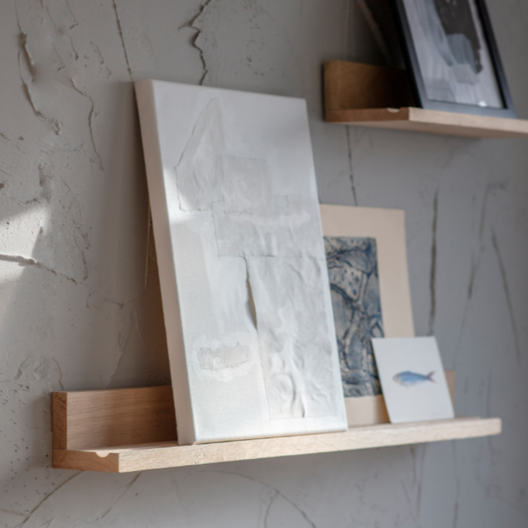 Oak Picture Shelf - 2 sizes