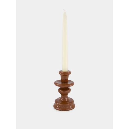 Chocolate Brown Candle Holder