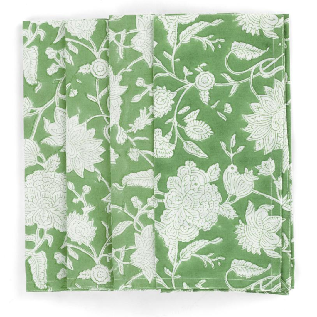 Indian Rose Napkin Set of 4 - 2 colours